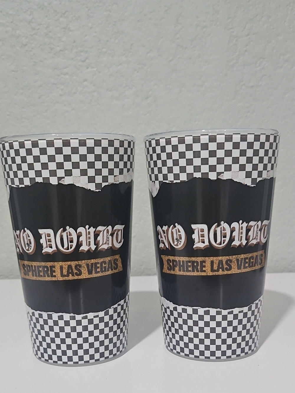 Sphere Las Vegas Black Checkered Tumbler - Set of 2